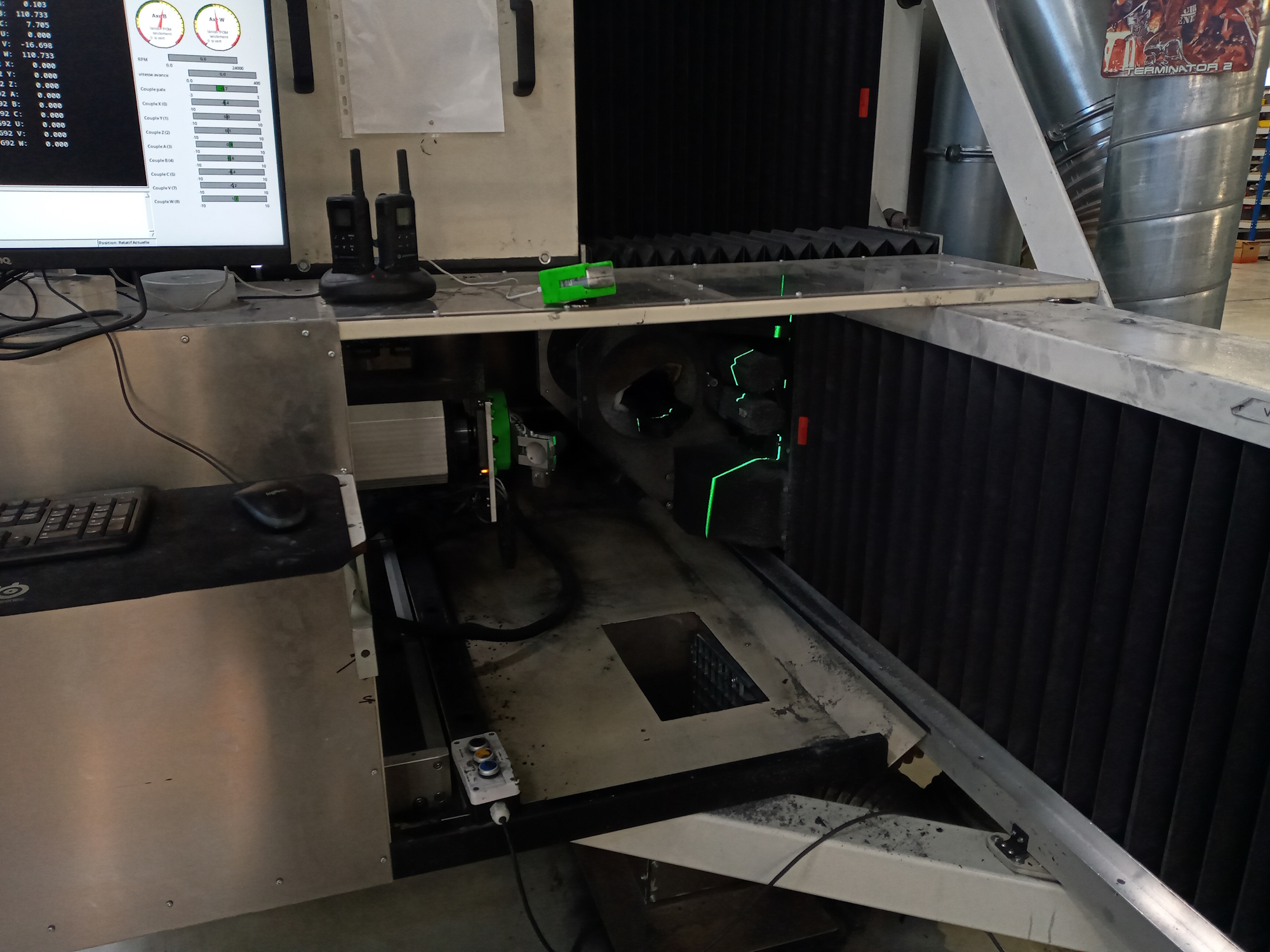 E-Props 8-axis machining center used for dimensional control and finishing of carbon parts